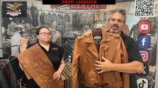 LA68321N - Arizona Brown Leather Motorcycle Jacket