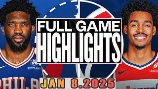 Philadelphia 76ers Vs Washington Wizards Full Game Highlights Jan 08,2025 NBA Season 2024-25
