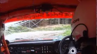 Plains Rally 2011 Joe Price & Chris Brooks Ford Escort MkII incar crash
