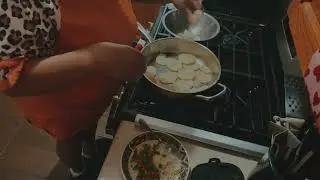 Let’s cook potatoes, and chicken before the storm turns my power off ￼