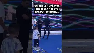 WHEN ELON UPDATES THE TESLA ROBOTS TO START DRINKING!! 😂😂😂
