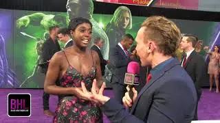 Lashana Lynch on the moment she joined Captain Marvel I Avengers Infinity War World Premiere Carpet