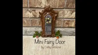 Miniature Fairy Door DIY for outside garden made from rectangular frame