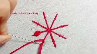 Circle Design  Flower By Hand Embroidery /Flower Embroidery designs /Easy Hand Embroidery 