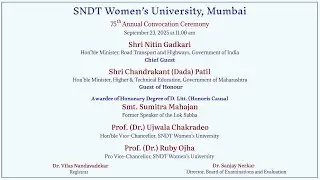 75th Annual Convocation of SNDT Women's University Mumbai