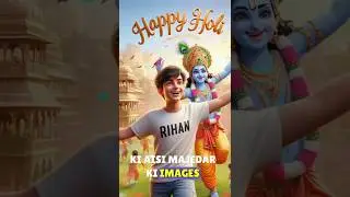 Create Free AI Images Holi 2024 | Holi ke naam ki Ai image kese banaye#shorts #viral #holi