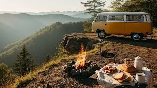 Golden Leaves Journey 🚐 | Peaceful Indie Folk Playlist for Calm Study