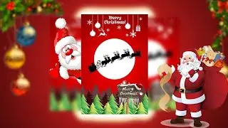 How I made attractive Christmas Poster design in just 4 minutes || Christmas poster kaise banaye ||