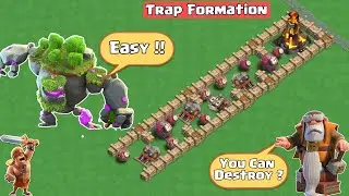 Every Troops VS Traps Formation | Clan Capital ( Clash Of Clans )