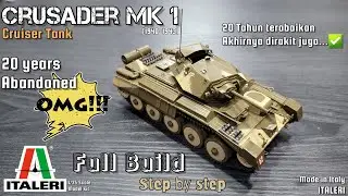 ITALERI CRUSADER Mk.1 | Cruiser Tank | 1/35 Scale model kit | Full Build | Tutorial rakit lengkap |
