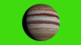 3D Jupiter planet in Green Screen