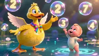 Dancing Duck Learns 123 | Nursery Rhyme Song for Kids