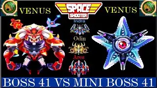 Space Shooter Campaign: Defeating Venus Boss 41 vs Mini Boss 41