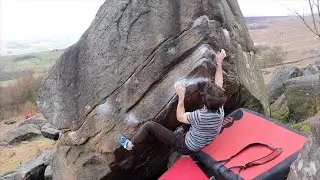 STEEP TRAVERSE 6C/V5, Stanage Plantation, Peak District #justsends
