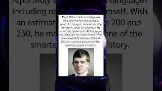 Meet William Sidis a child genius who got into Harvard at just 11 years old🤯❤#shorts