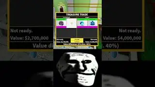 When You Trade MAMMOTH for Portal Fruit In Blox Fruits! 😱 #shorts #roblox #trollface