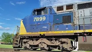 CSX F707-05 C40-8CW And SD40-3 In Hamlet,NC