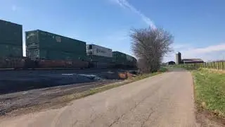 BNSF 5097 leads NS double stack CNOTP