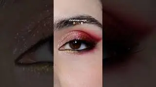 Christmas Magic 🎅🏼🎄 Red Soft Glam Eyeshadow Look, Christmas Holiday Makeup | eyesofathena