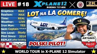 #18 LPMA ✈️ GCGM🔥 Madeira - La Gomera UN - REAL Boeing 737 Cpt. 🔴  LIVE stream