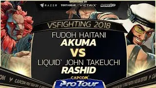 Fudoh Haitani (Akuma) vs Liquid` John Takeuchi (Rashid) - VSFighting 2018 -Top 16 -SFV - CPT 2018