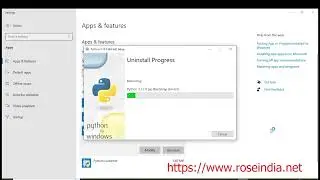 Un install Python from Windows 10/11