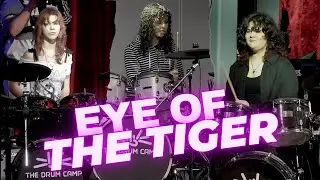 Eila, Julia & Elizaveta Drum in Sync to 'Eye of the Tiger' | Teen Rock Power | Rock Concert 2025 🥁🔥