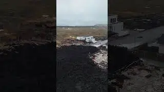 Destructive Lava in Grindav&iacute;k 🌋 #travel #iceland #lava #volcano #grindavik #ghosttown