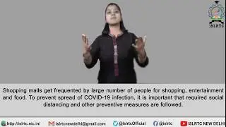 SOP on preventive measures in shopping malls to contain spread of COVID-19 in Indian Sign Language