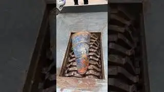 Large iron barrel shredder