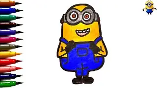 How To Draw Bob From Minions, Kids Easy Drawing Step by step | Minions Easy Drawing | Kids Art