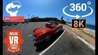 VR 360&deg; 8k GETAWAYS // 1960 CHEVROLET CORVETTE BEACHSIDE OCEAN  VIEW