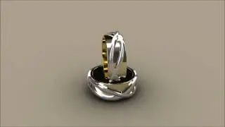 Wave pattern wedding ring