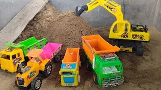 New JCB 3dx Fully Loading Sand 4x4 TATA Truck 2518 & Tractor|| JCB Video|Truck|#jcb#trick#excavator