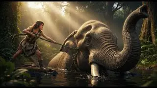 Life Million Years Ago: Trapped Elephant Saved by Brave Prehistoric Girl - An Epic Tale!