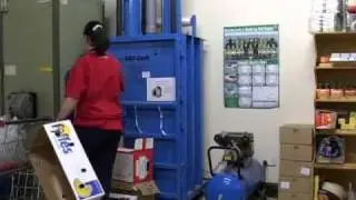 Mil-tek baler at a small supermarket