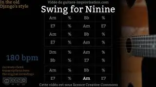 Swing for Ninine (180 bpm) - Gypsy jazz Backing track / Jazz manouche