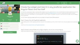 Vue widget and inject it in any javaScript application like Angular React and Vue itself