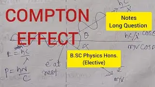 COMPTON EFFECT | Compton Effect BSC Physics Honours / Elective | Compton Effect Notes Physics