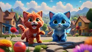 Three Kittens Name Colors Right | Colors Song for Kids | Learn Colors with Cute Baby Animals