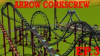 Let's Play RCT3 Episode 3:  Arrow Corkscrew Coaster!