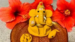 Making of Ganesha Idol with Turmeric & Maida/Eco-Friendly |Turmeric Ganesha Idol