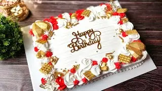 ৪ পাউন্ডের ট্রেন্ডিং কেক | Viral Sheet Cake Recipe | Rectangle Cake Decoration |৬ ডিমের ভ্যানিলা কেক