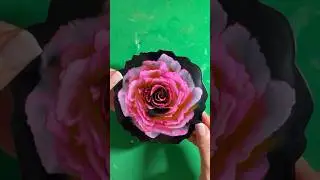 The most realistic flower coaster 🌺 It&rsquo;s a different technique #shorts #subscribe #resin #flowers