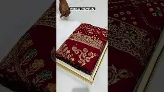 🔥New bed work bandhani saree#rangolibandhani
