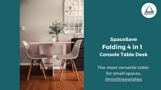 SpaceSave Folding 4 in 1 Console Table