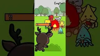Hungry deer!! 99 NIGHT IN THE FOREST #ROBLOXANIMATION #roblox #cute