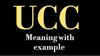 UCC meaning l full form of UCC l UCC ka matlab Hindi mein kya hota hai l vocabulary