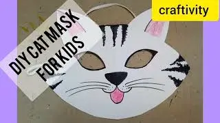 How to make CAT 🐱 PAPER Mask for kids/ party / school activity