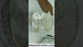 silver plated dryfruit box // meraki silver plated  #art #silvergodidols #silveridol #artist